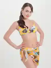 Желтый раздельный купальник с порео, 3 в 1