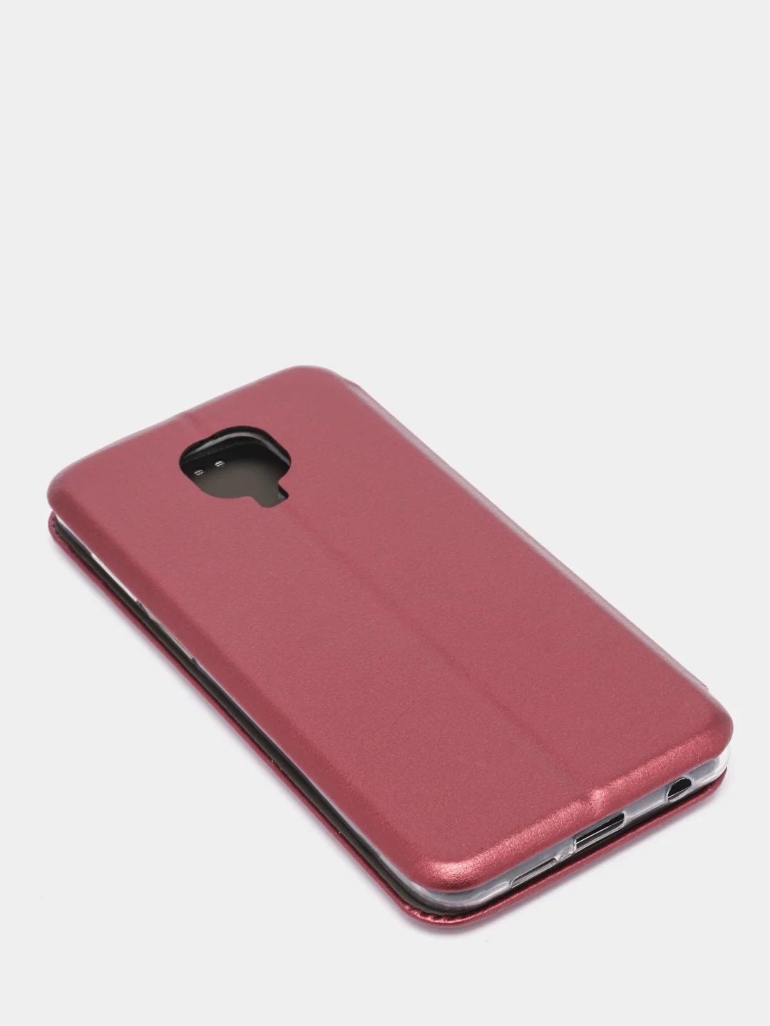 Бордовый чехол книжка Xiaomi Redmi Note 9S, Note 9 Pro, Редми Ноут 9 Про