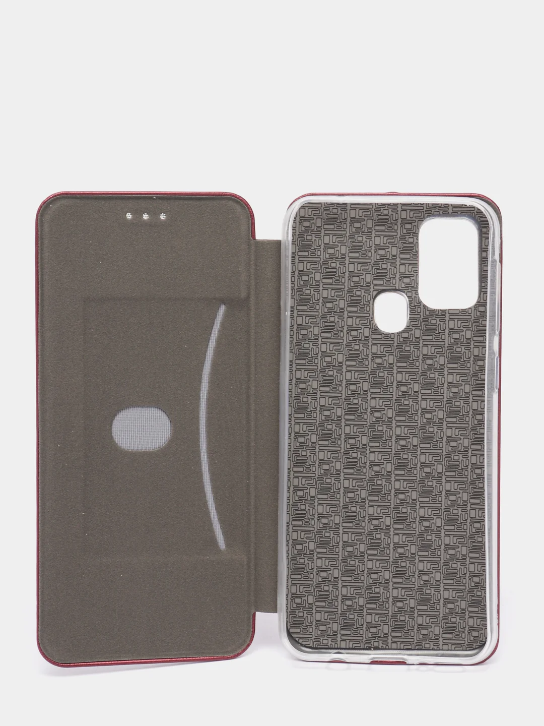 Бордовый чехол книжка для Samsung M31, Самсунг М31