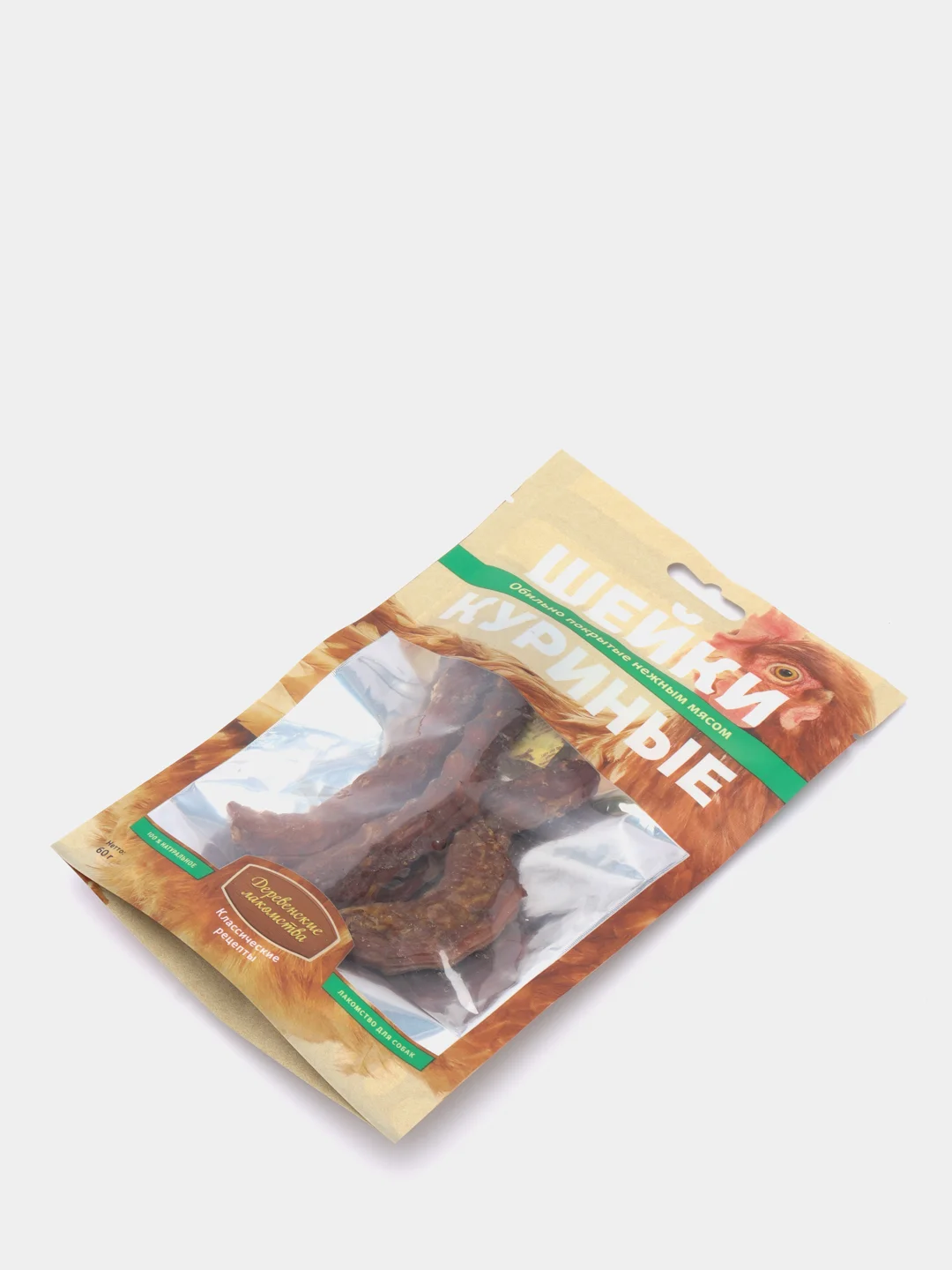 Лакомство для собак Деревенские Лакомства "Шейки куриные", 60 г