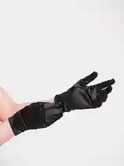 Черный перчатки длинные атласные сетчатые женские, 15 цветов