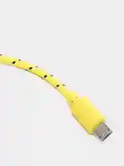 Желтый кабель для зарядки телефона micro USB, провод зарядный, шнур юсб быстрая зарядка
