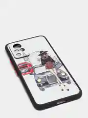 Белый чехол с ярким рисунком/принтом на Vivo V21 (Виво В21)