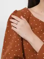 Серебряный кольцо Лапка регулируемое