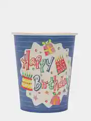 Набор бумажных стаканов, 6 шт, 200 мл "Happy Birthday" (С Днем Рождения)