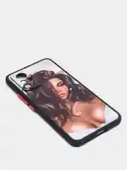 Коричневый чехол с ярким рисунком/принтом на Vivo V21 (Виво В21)