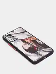 Бордовый чехол с ярким рисунком/принтом на Vivo V21 (Виво В21)