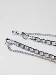 Серебряный женская цепочка-ожерелье на шею, крупное плетение, с подвеской монета Jennifer