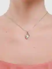 Серебряный подвеска женская с камнем