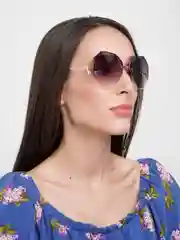 Бежевый очки солцезащитные в футляре, женские