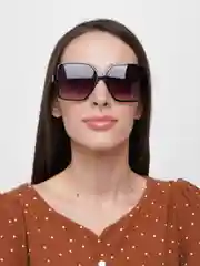 Черный очки солнцезащитные в футляре, женские