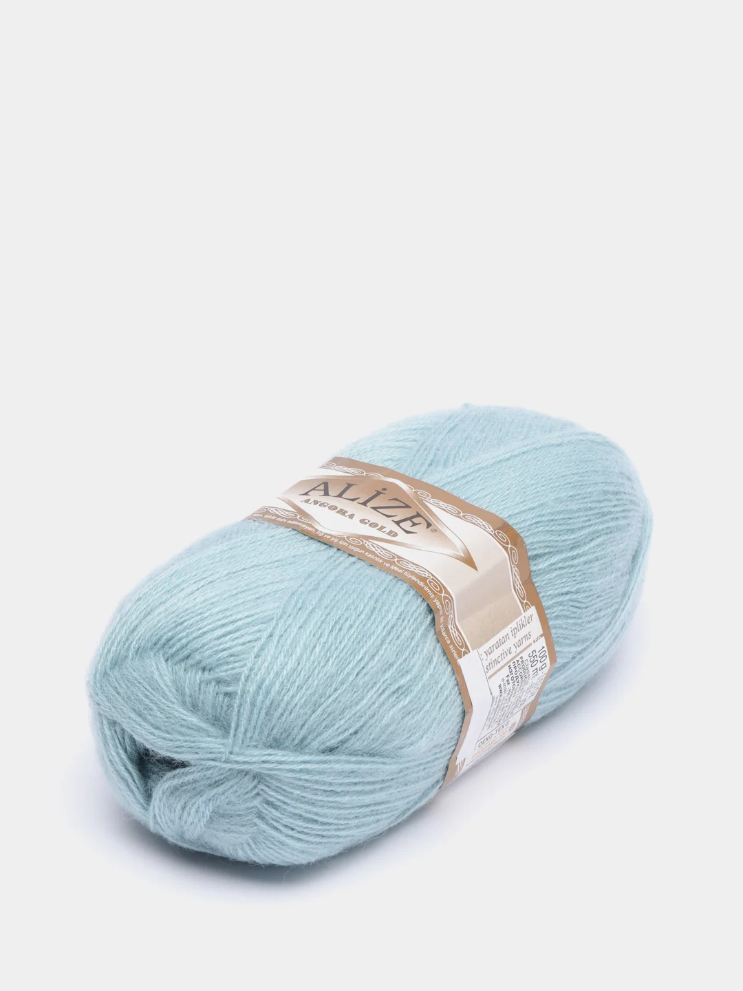 Светло-синий пряжа Alize "Angora Gold", 20% шерсть, 80% акрил, 100 г, 550 м, 1 штука