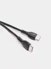 Черный кабель зарядный Borofone BX51 (3A, Type-C/Lightning, Type-C/Type-C для iPhone и Android)