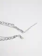 Серебряный цепь женская многослойная
