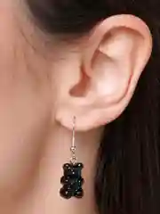 Черный серьги "Мармеладные Мишки Гамми", женские