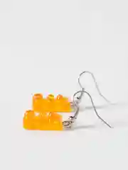 Оранжевый серьги в форме мармеладных мишек - "Jelly Bear", 3.8 см