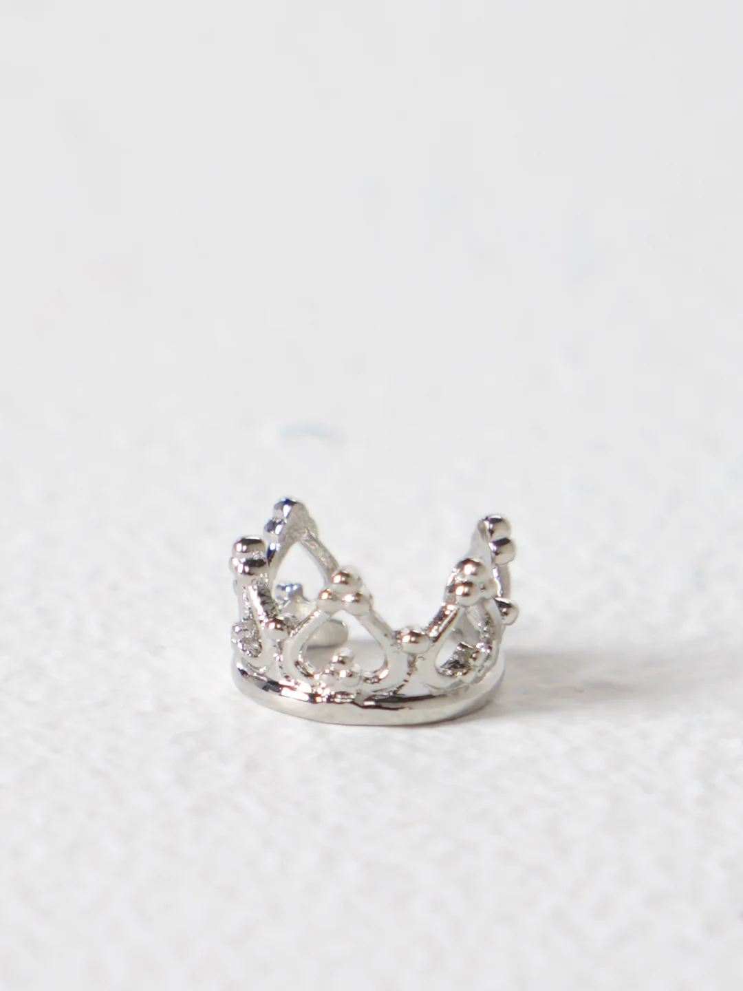 Серебряный серьга-кафф, в виде короны