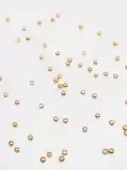 Лайм золотой бисер 50 шт / Разделительный  бисер 50 шт ( размеры 3мм / 2,5мм / 2мм)