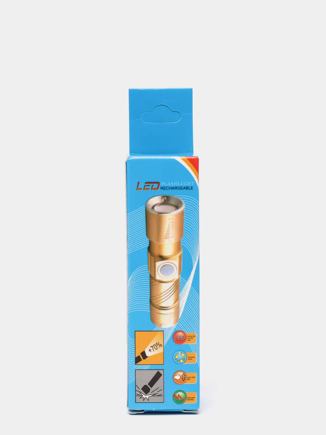 Бронзовый фонарь карманный USB зарядкой светодиодный