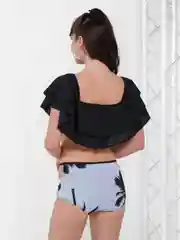 Черный купальник раздельный женский
