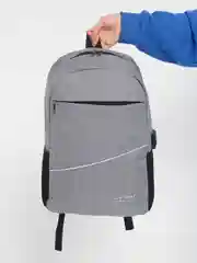 Серый рюкзак мужской JOY START повседневный, для ноутбука, с USB, черный