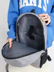 Серый рюкзак мужской JOY START повседневный, для ноутбука, с USB, черный