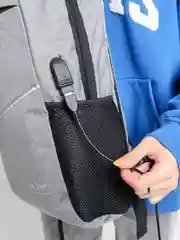 Серый рюкзак мужской JOY START повседневный, для ноутбука, с USB, черный