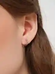 Серьги женские "Плетенные кольца"