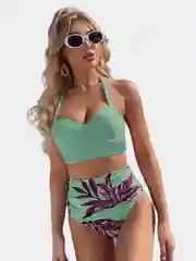 Бирюзовый купальник раздельный