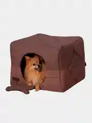 Коричневый домик для кошек и собак