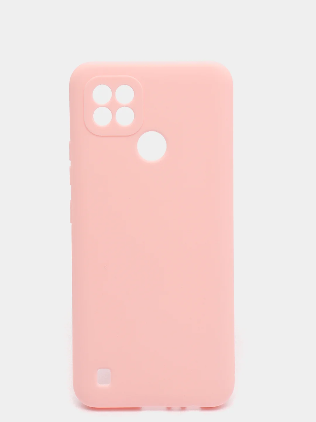 Розовый чехол силиконовый на REALME 8/8pro/8i/C21/C21Y/C3/C11(2021)