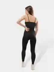 Черный костюм женский, спортивный: топ и легинсы