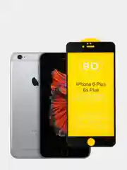 Черный защитное стекло 9D для iPhone 6 Plus 6S Plus Черное и белое
