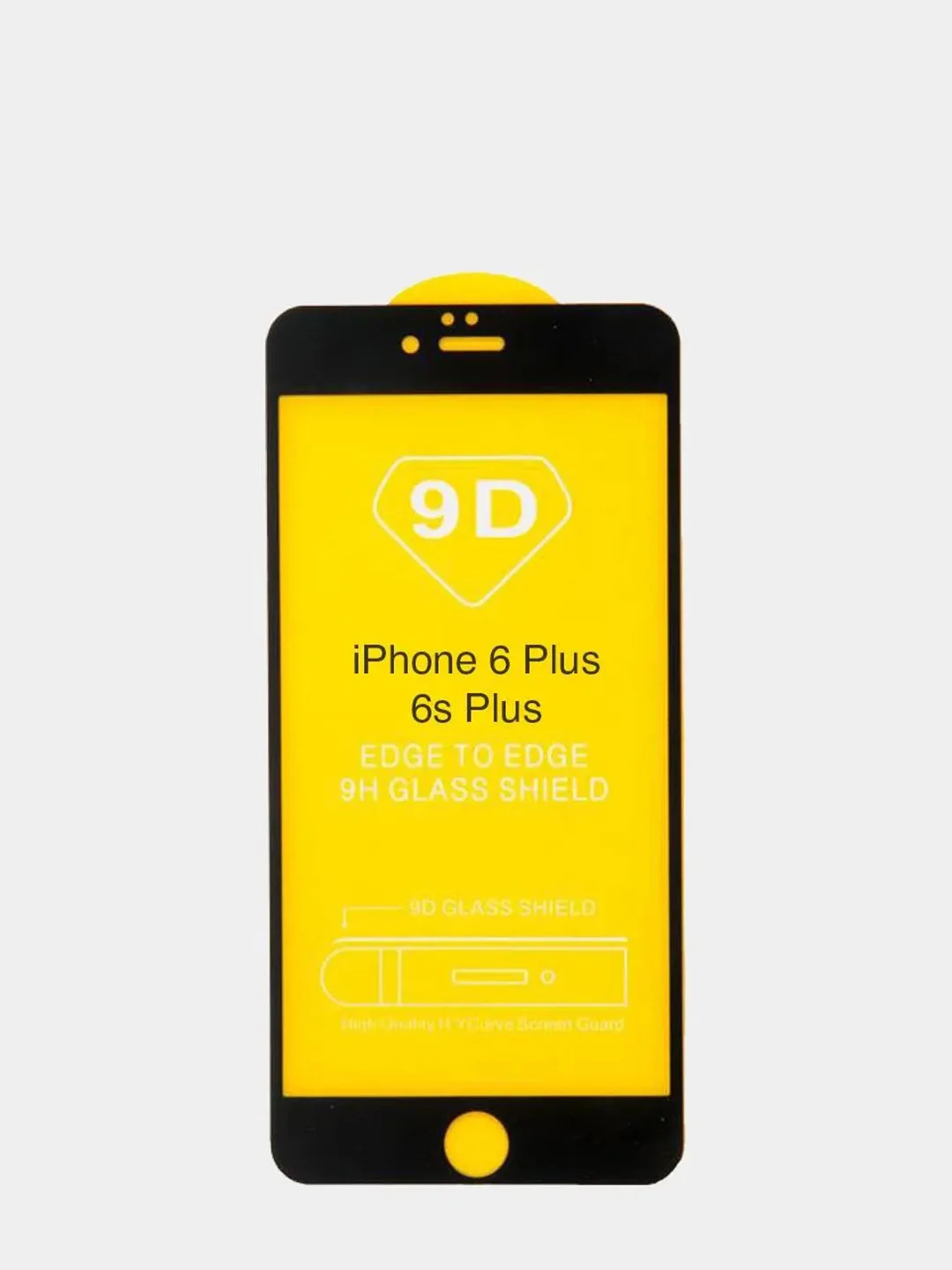 Черный защитное стекло 9D для iPhone 6 Plus 6S Plus Черное и белое