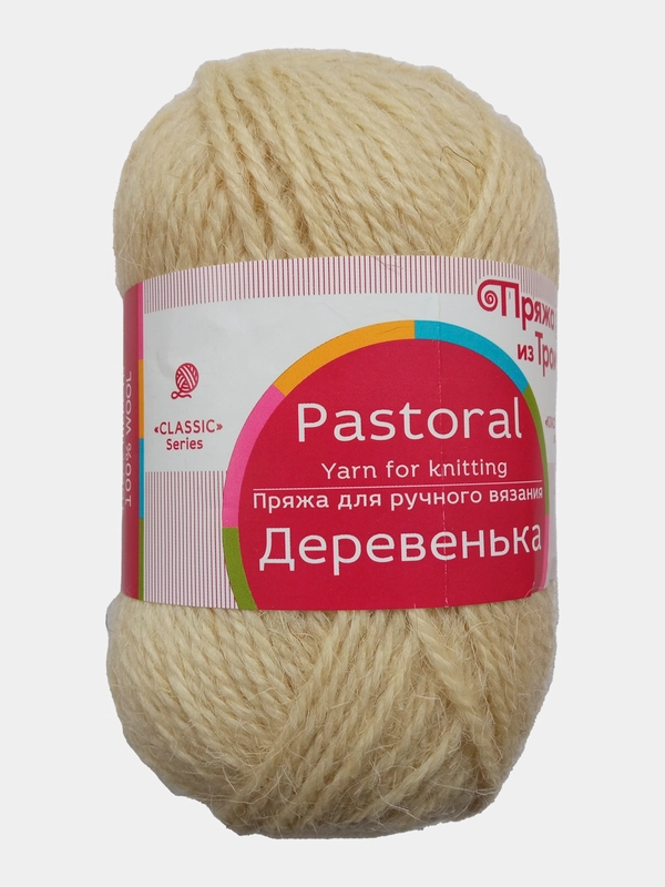 Пряжа Троицкая "Деревенька", шерсть, 100 г, 170 м