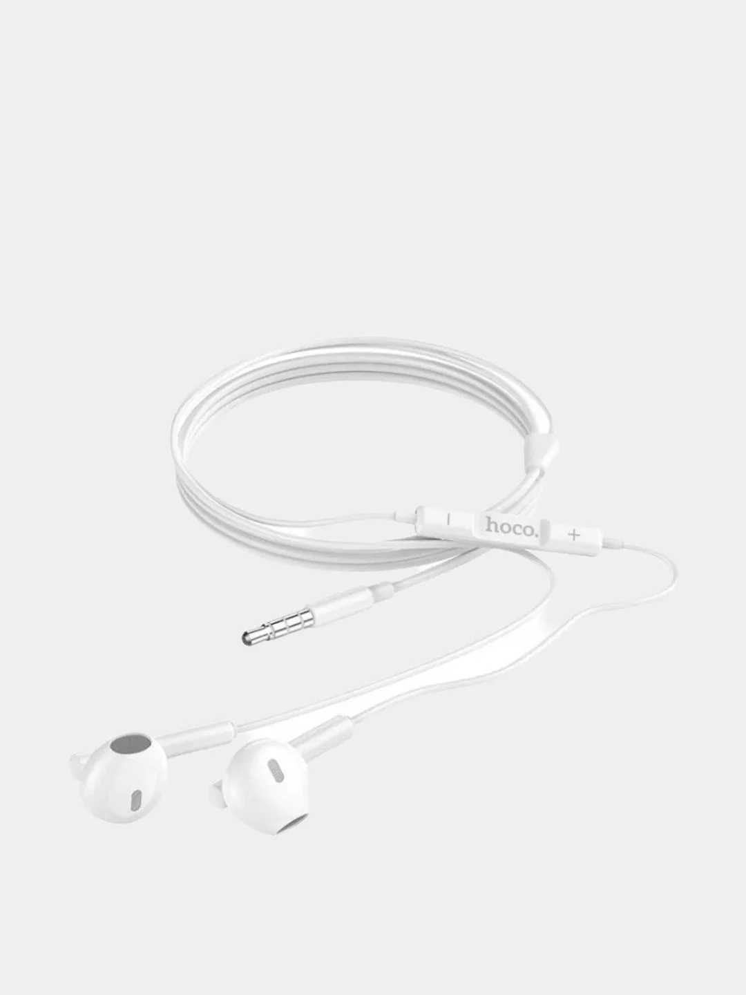 Белый наушники с микрофоном Hoco M64 stereo