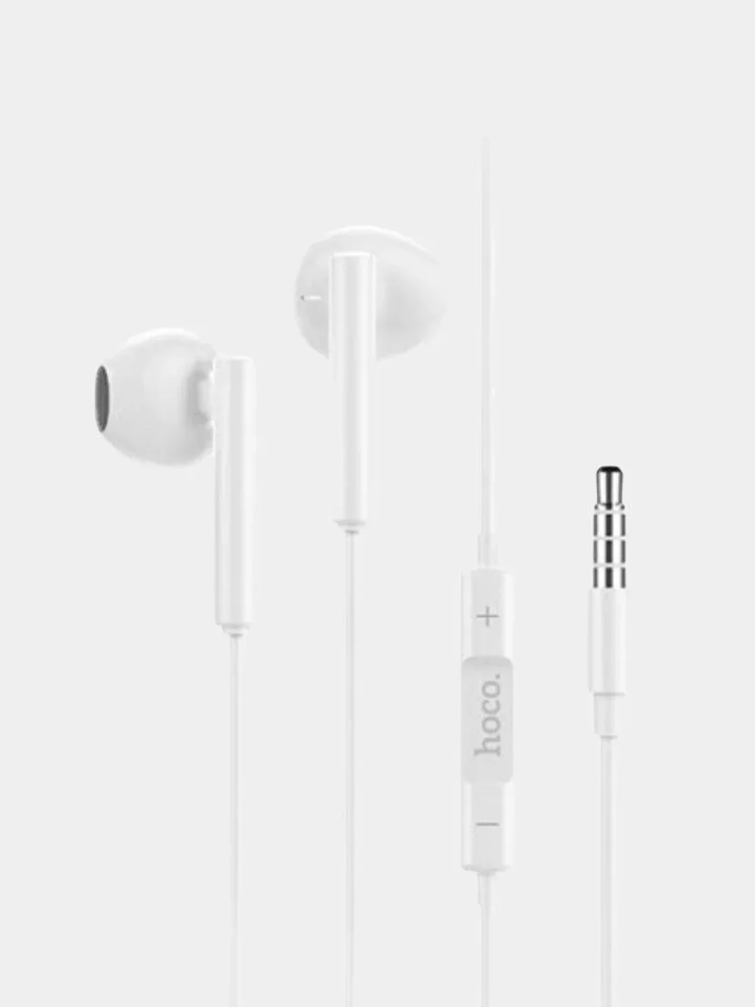 Белый наушники с микрофоном Hoco M64 stereo