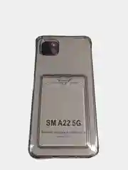 Черный чехол для Samsung A22S с отделением для пластиковой карточки, противоударным бортом