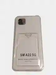 Прозрачный чехол для Samsung A22S с отделением для пластиковой карточки, противоударным бортом