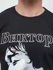 Футболка с принтом Виктор Цой (КИНО) из хлопка унисекс