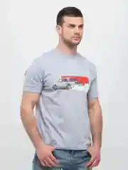 Белый футболка с принтом ВАЗ 2107