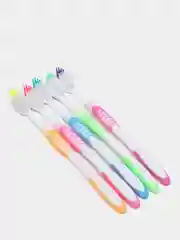 Зубная щетка с нейлоновой щетиной, средняя жесткость, 5 штук