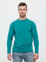 Зеленый лонгслив мужской ALGA