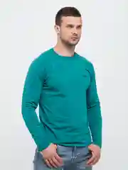 Зеленый лонгслив мужской ALGA