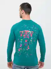Зеленый лонгслив мужской ALGA