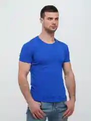 Синий футболка мужская, стрейч
