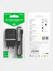 Белый зарядное устройство Borofone BA25A + кабель Type-C/Lightning/ 3A, 5V