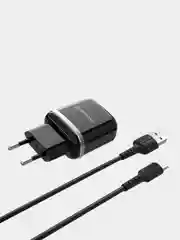 Белый зарядное устройство Borofone BA25A + кабель Type-C/Lightning/ 3A, 5V