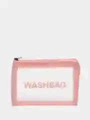 Розовый косметичка прозрачная WashBag, 3 цвета