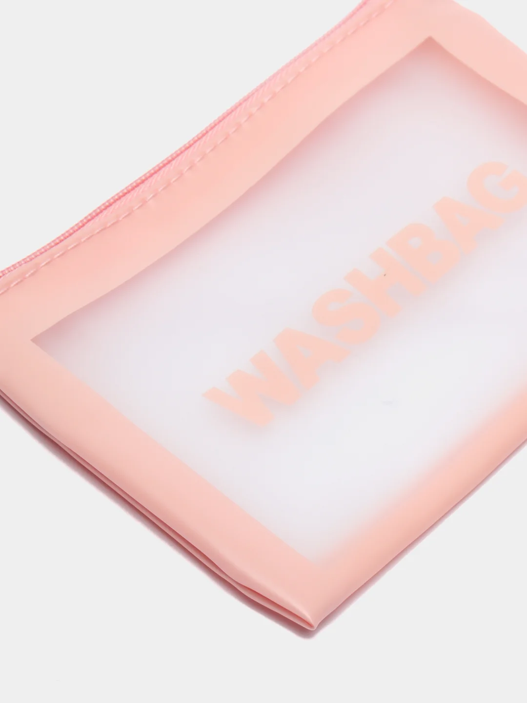 Розовый косметичка прозрачная WashBag, 3 цвета